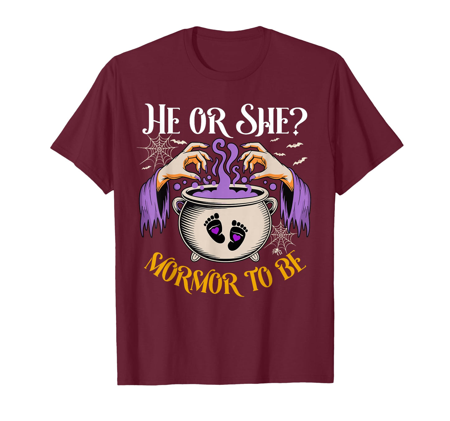 He Or She Mormor to Be Baby Reveal Halloween Costume T-Shirt