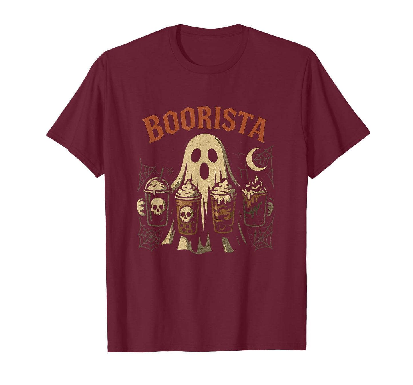 Boorista Barista Ghost Coffee Halloween Spooky Season T-Shirt