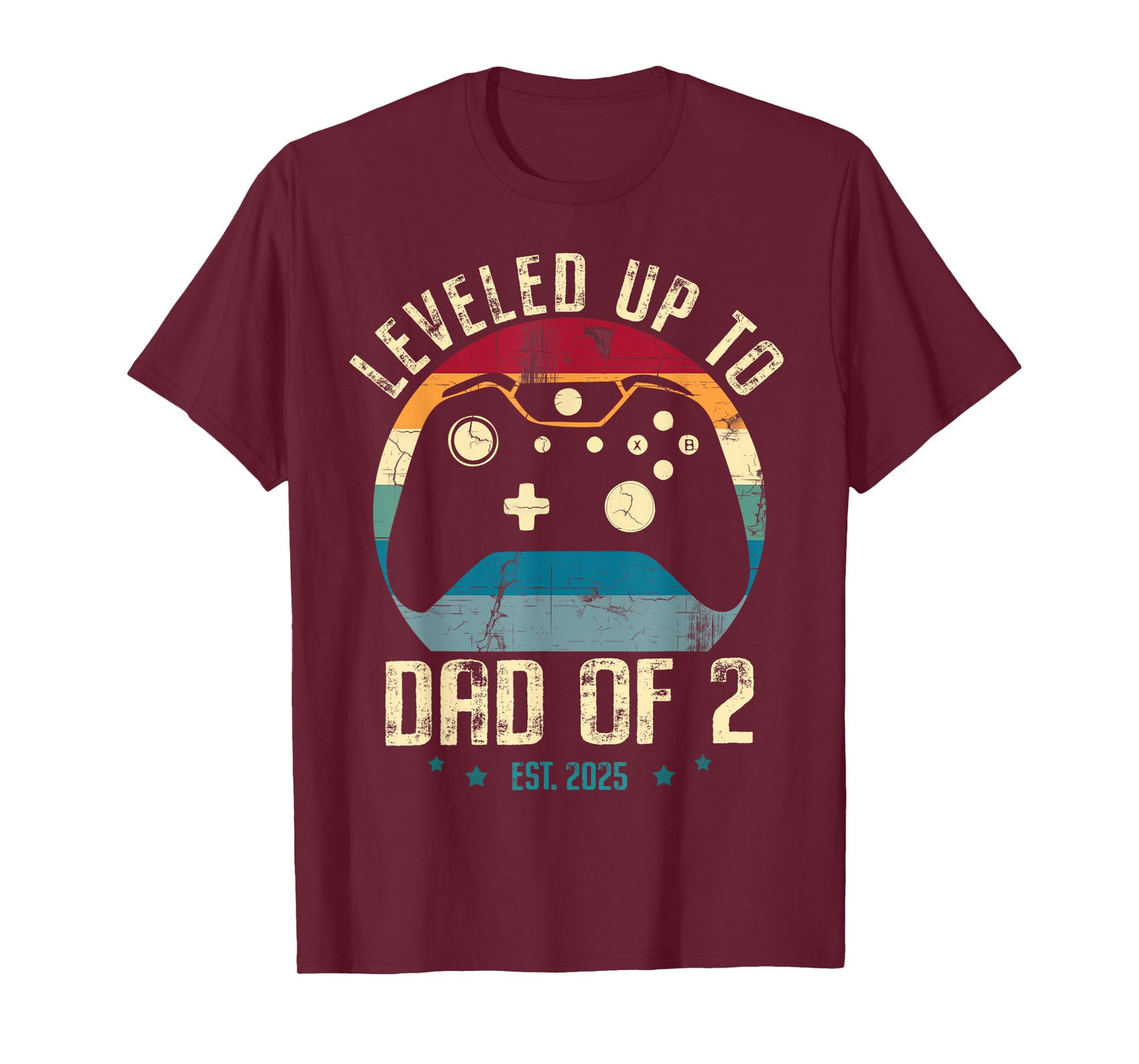 I Leveled Up To Dad Of 2 2025 New Gamer Daddy Soon To Be Dad T-Shirt