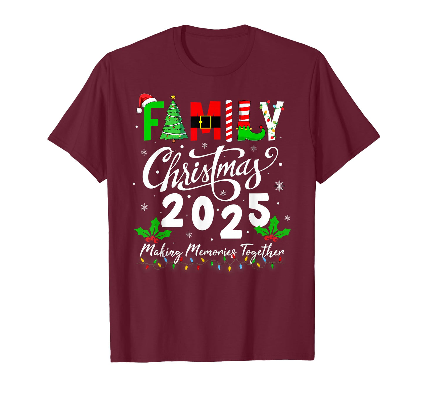 Family Christmas 2025 Matching Xmas Pajamas Christmas Squad T-Shirt
