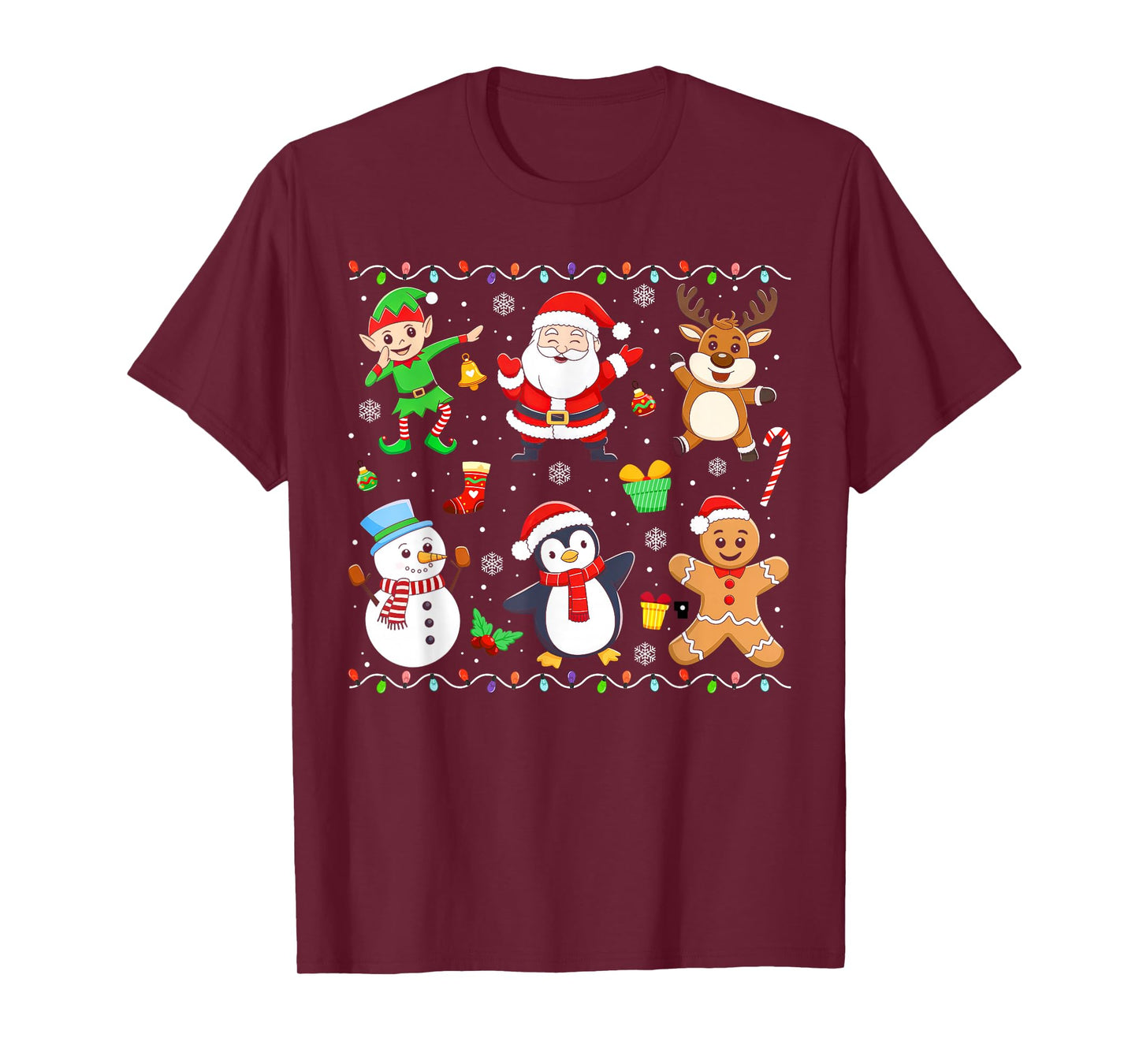 Dabbing Santa Elf Friends Funny Christmas Boys Men Xmas Dab T-Shirt