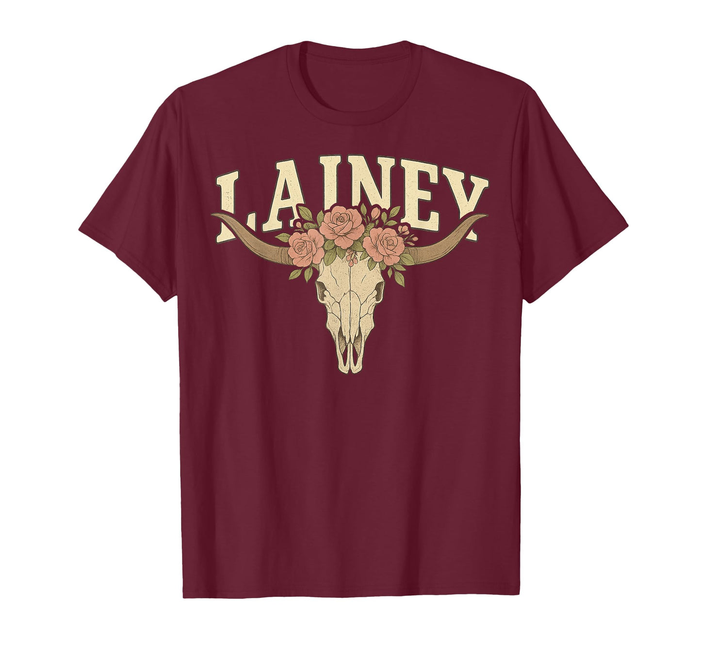 Lainey Name Bull Skull Apparel for Men Women Kid Boy Girl T-Shirt