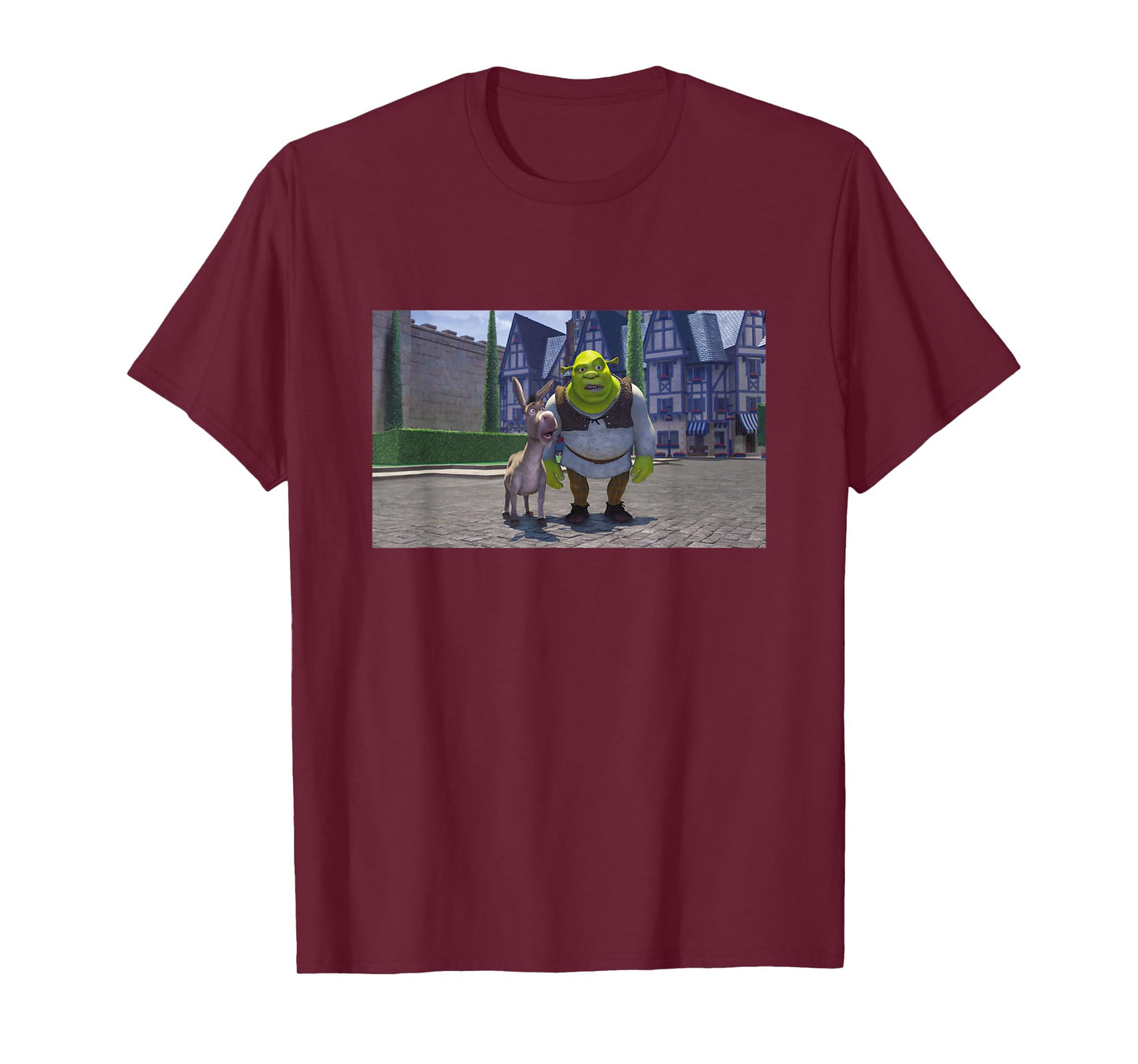 Shrek Iconic Donkey & Shrek Photo Scene Big Chest Poster T-Shirt