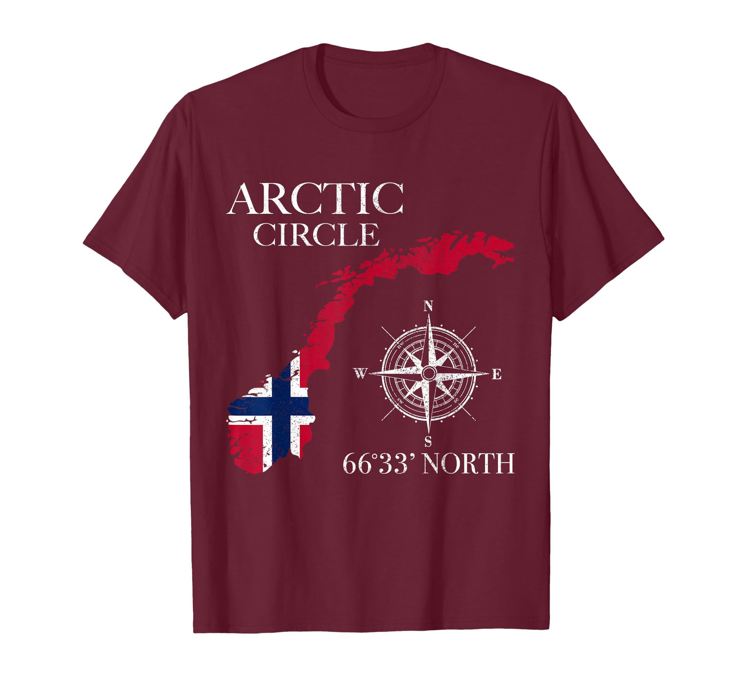 Norway Arctic Circle Norwegian Flag Pride Souvenir Norge T-Shirt