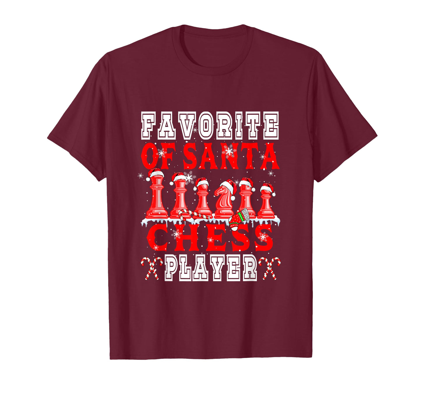 Favorite of Xmas Santa Funny Chess Player Matching Team T-Shirt