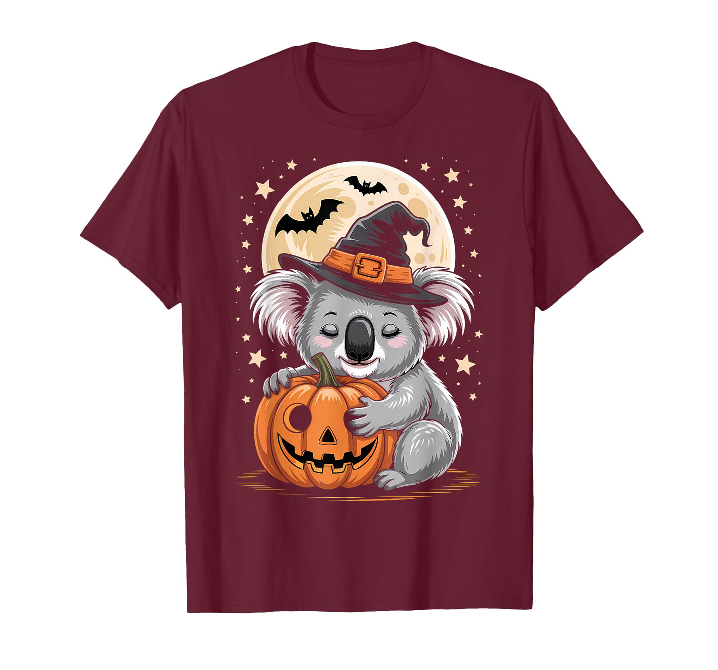 Halloween Koala Witch Hat Pumpkin Spooky T-Shirt
