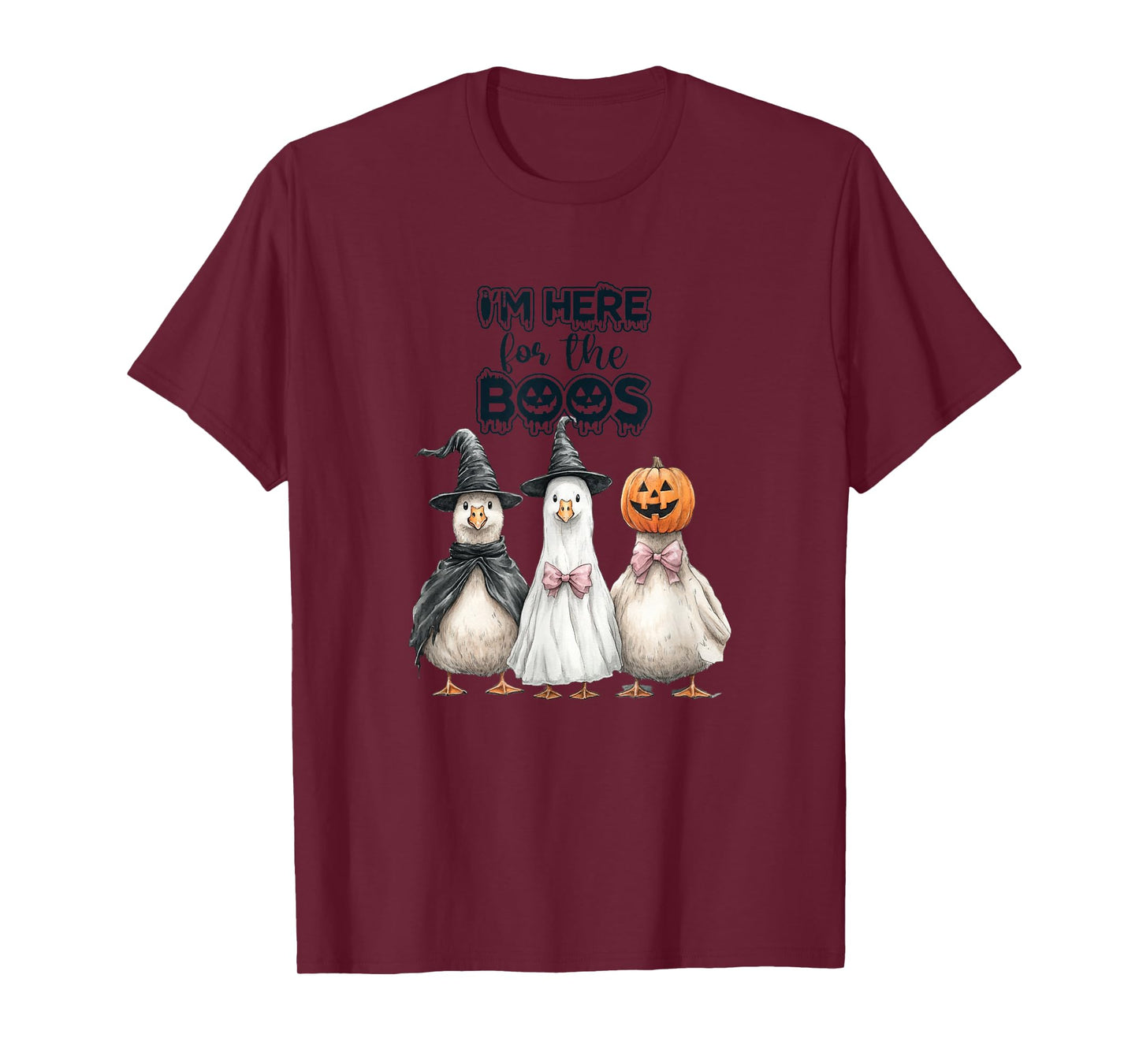 Funny Halloween Goose, Witch Ghost Cute Pet Costume T-Shirt