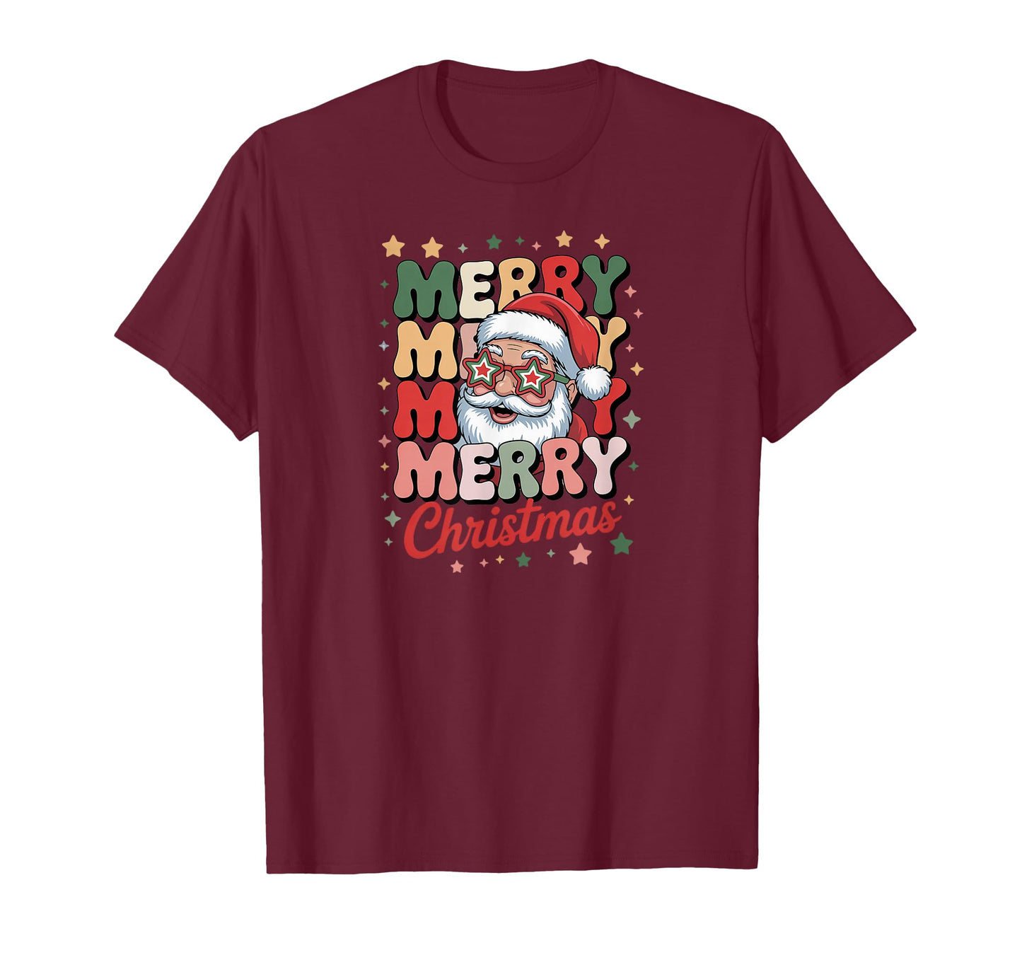 Merry Christmas Retro Santa Funny Holiday T-Shirt