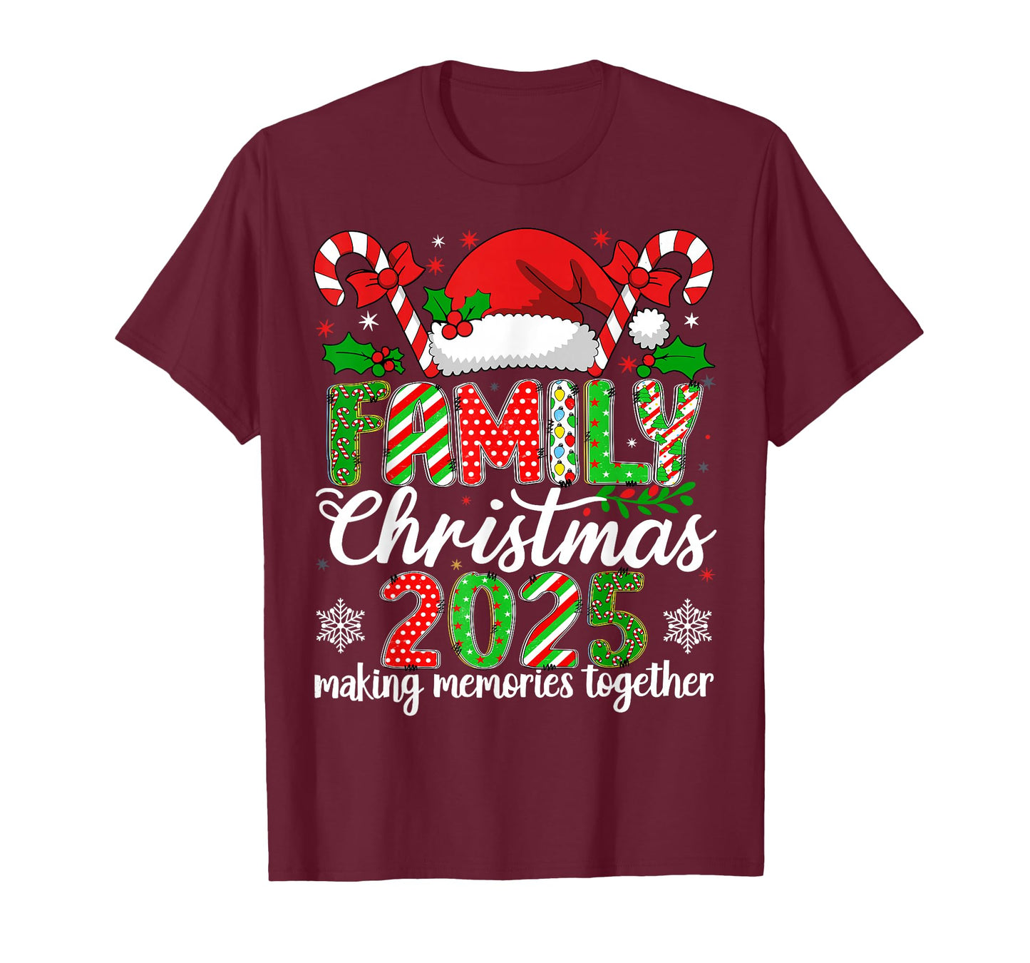 Family Christmas 2025 Matching Outfit Xmas Squad Santa Group T-Shirt