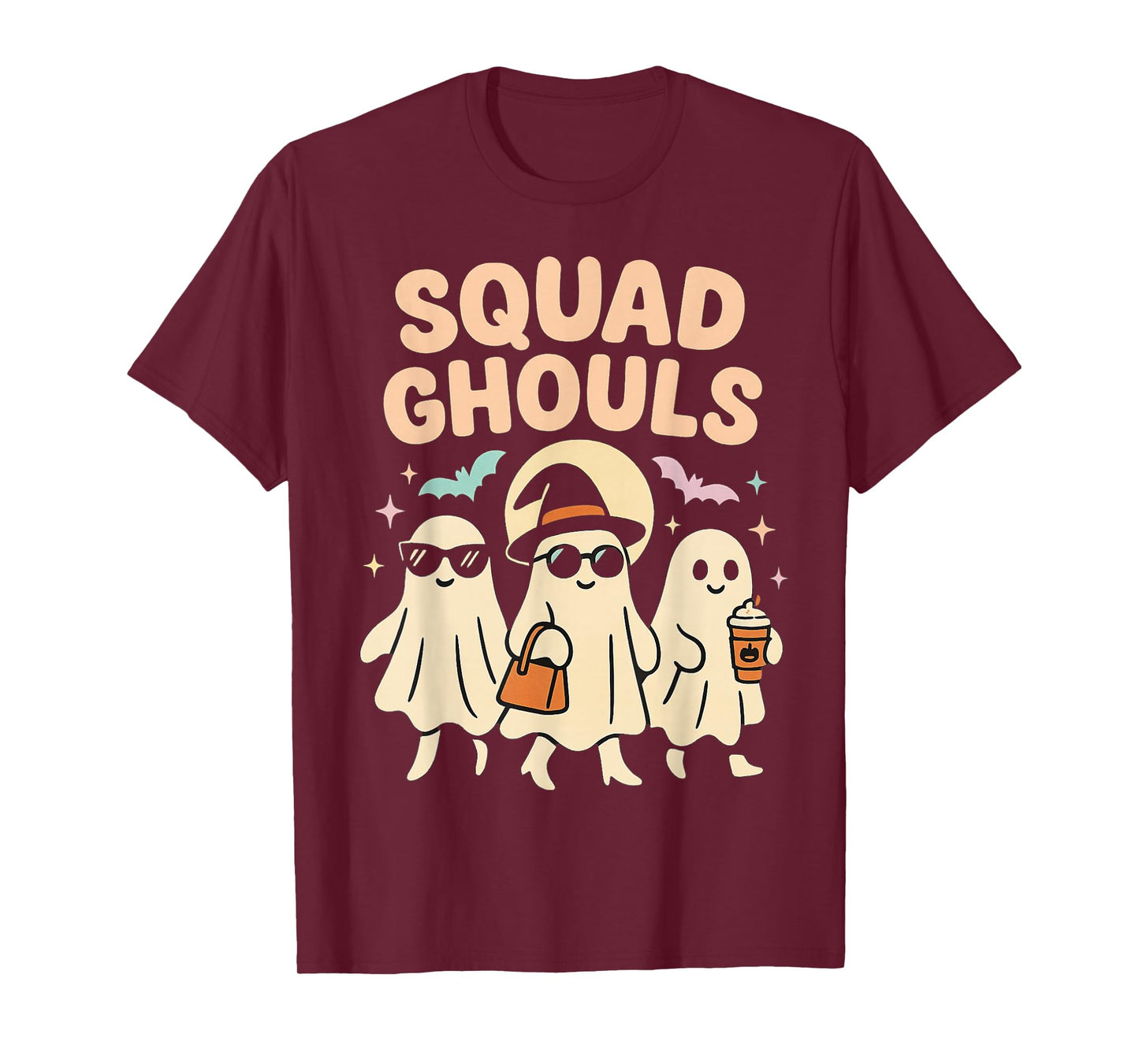 Funny Ghouls Cute Ghost Halloween Spooky Witch Hat Tee T-Shirt