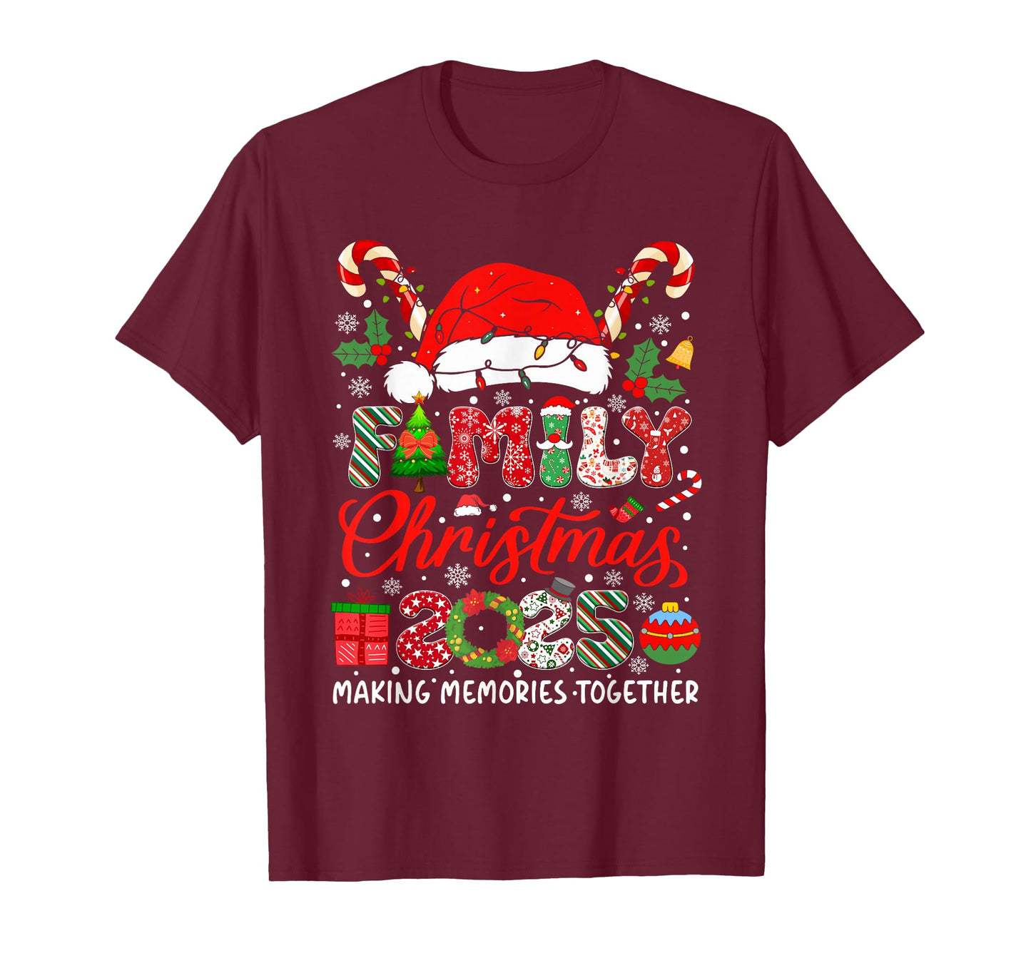 Family Christmas 2025 Matching Outfit Xmas Squad Santa T-Shirt