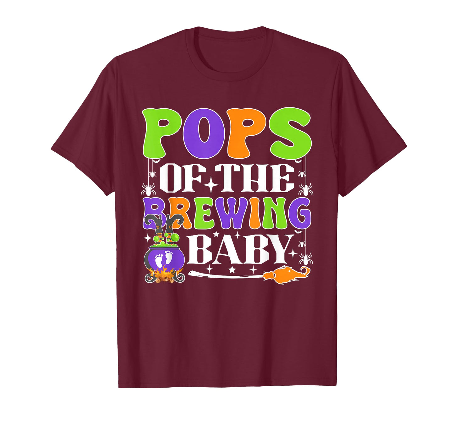 Pops of The Brewing Baby Halloween Witch Baby Shower T-Shirt