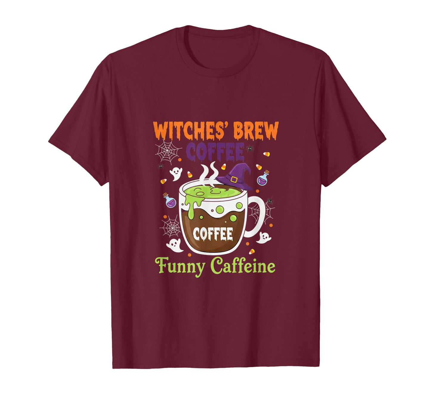 Witches Brew Coffee Halloween Funny Caffeine T-Shirt
