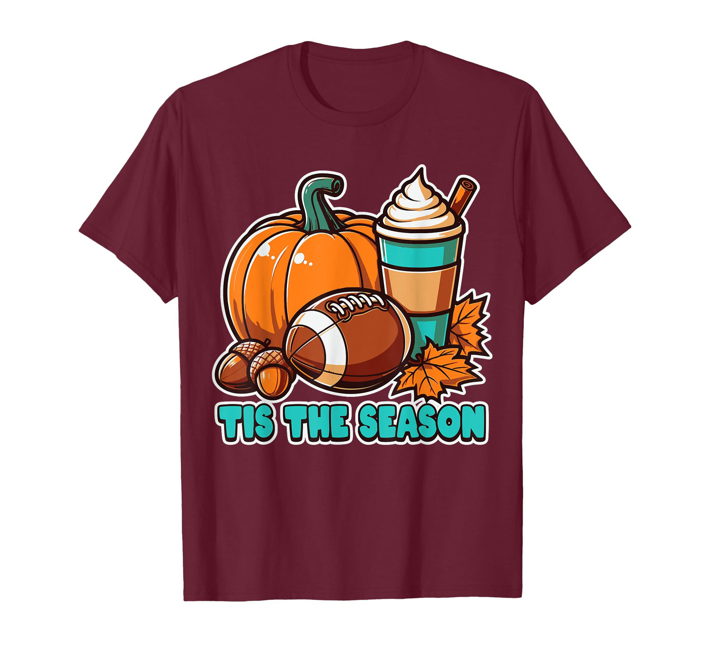 Tis the Season Fall Football Pumpkin Spice lovers Autumn T-Shirt