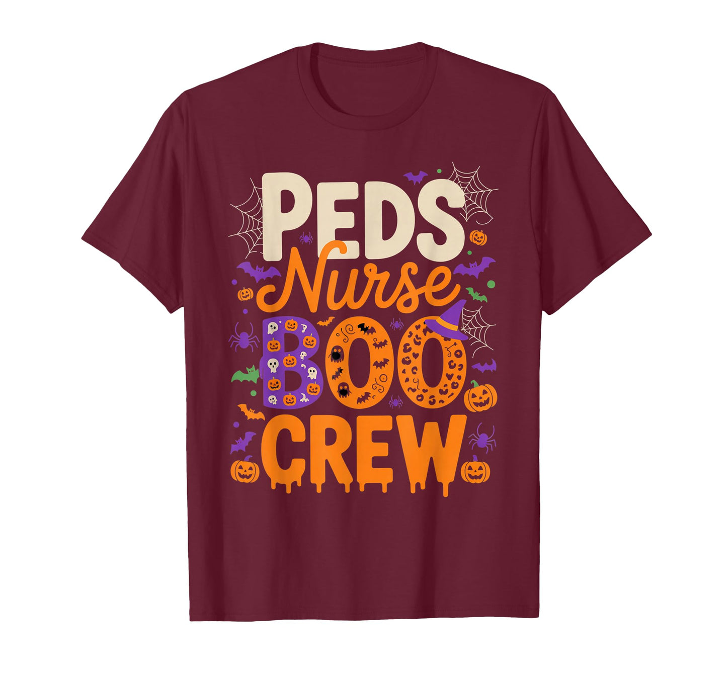 Peds Nurse Boo Crew Halloween Spooky Outfit Pediatric Nurses T-Shirt