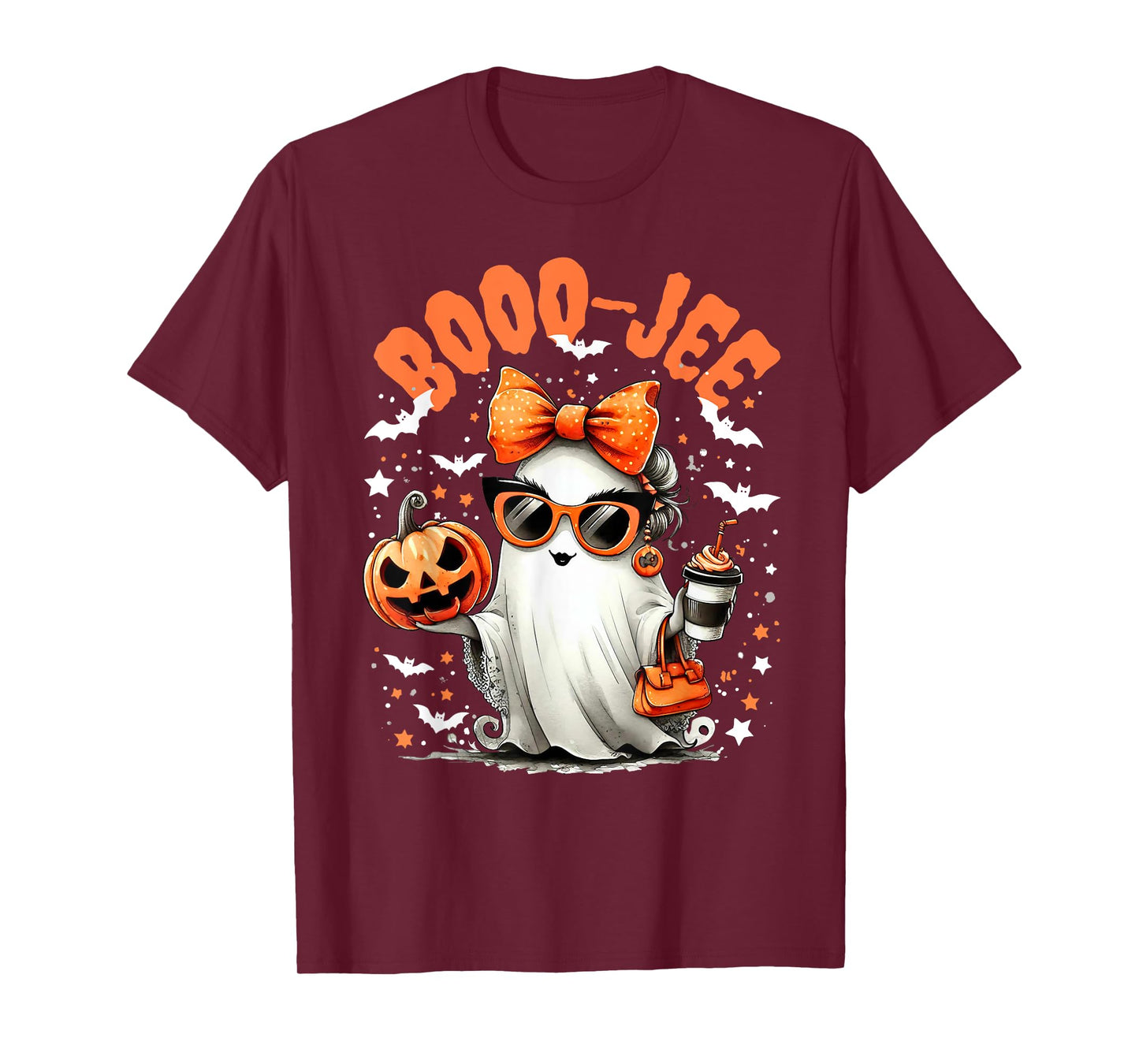 Boo-Jee Trick Or Treat Spooky Ghost Jack O Lantern Halloween T-Shirt