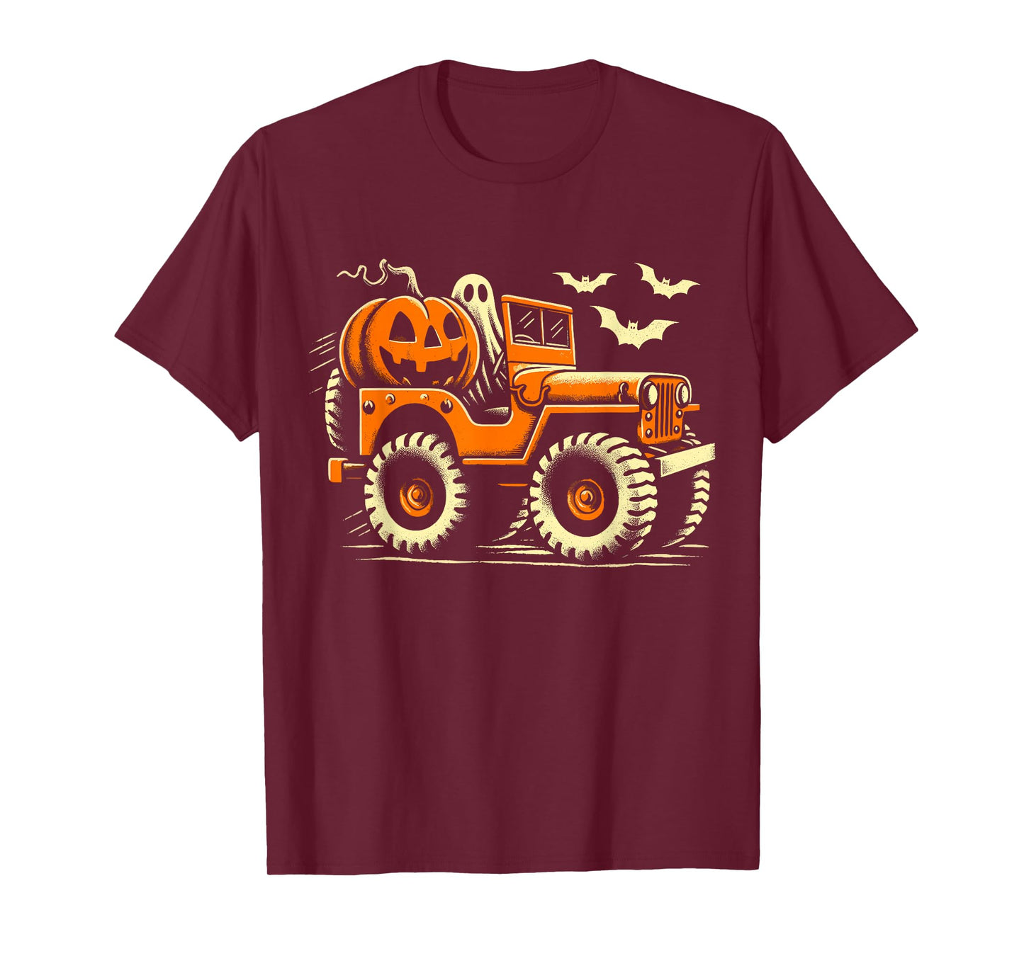 Halloween Monster Truck Ghost T-Shirt