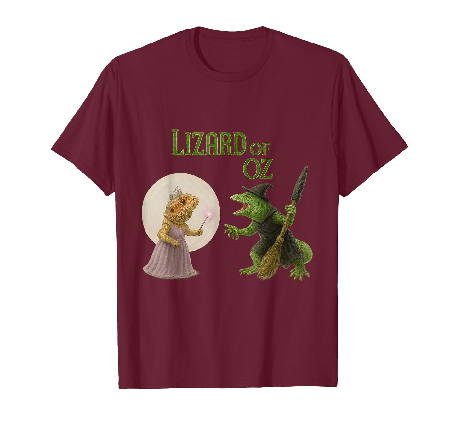 Lizard vs Reptile Parody Fantasy Artwork T-Shirt