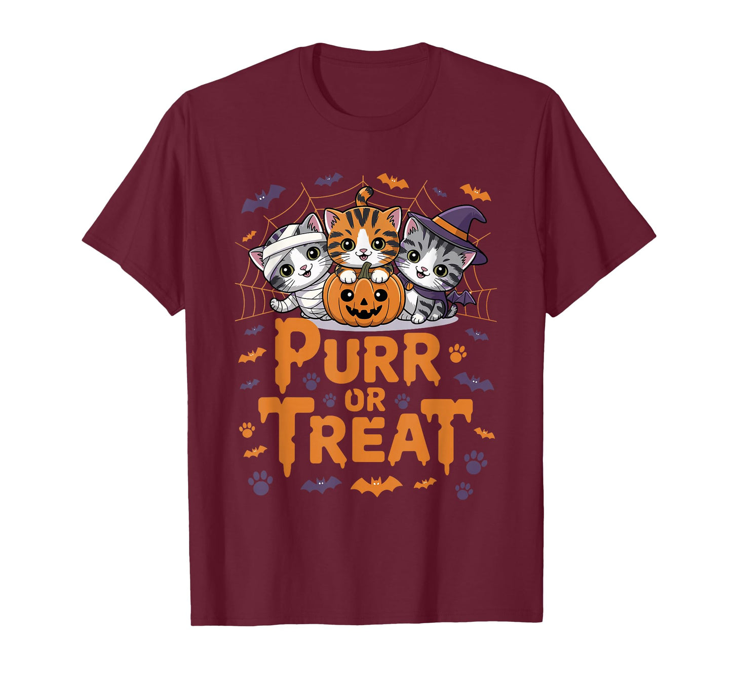 Purr or Treat Cute Halloween Cat T-Shirt