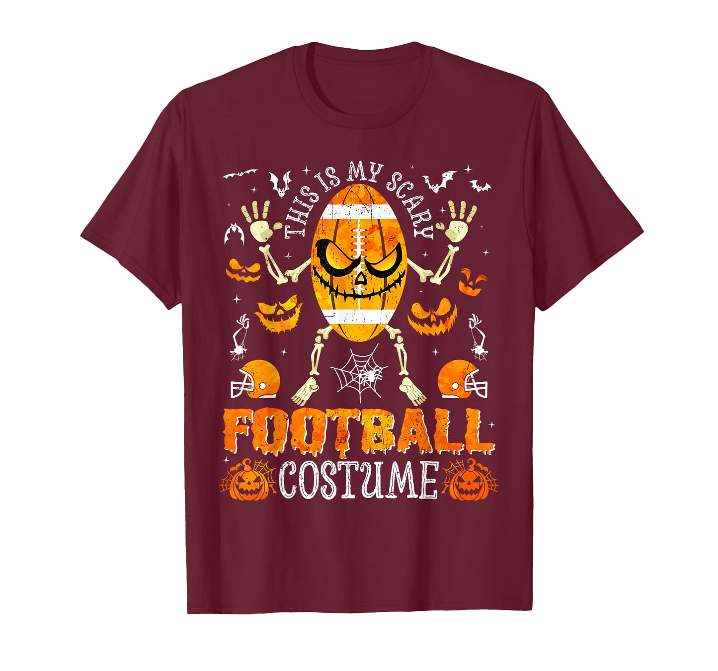 This is My Scary Football Costume Halloween Skeleton Lover T-Shirt