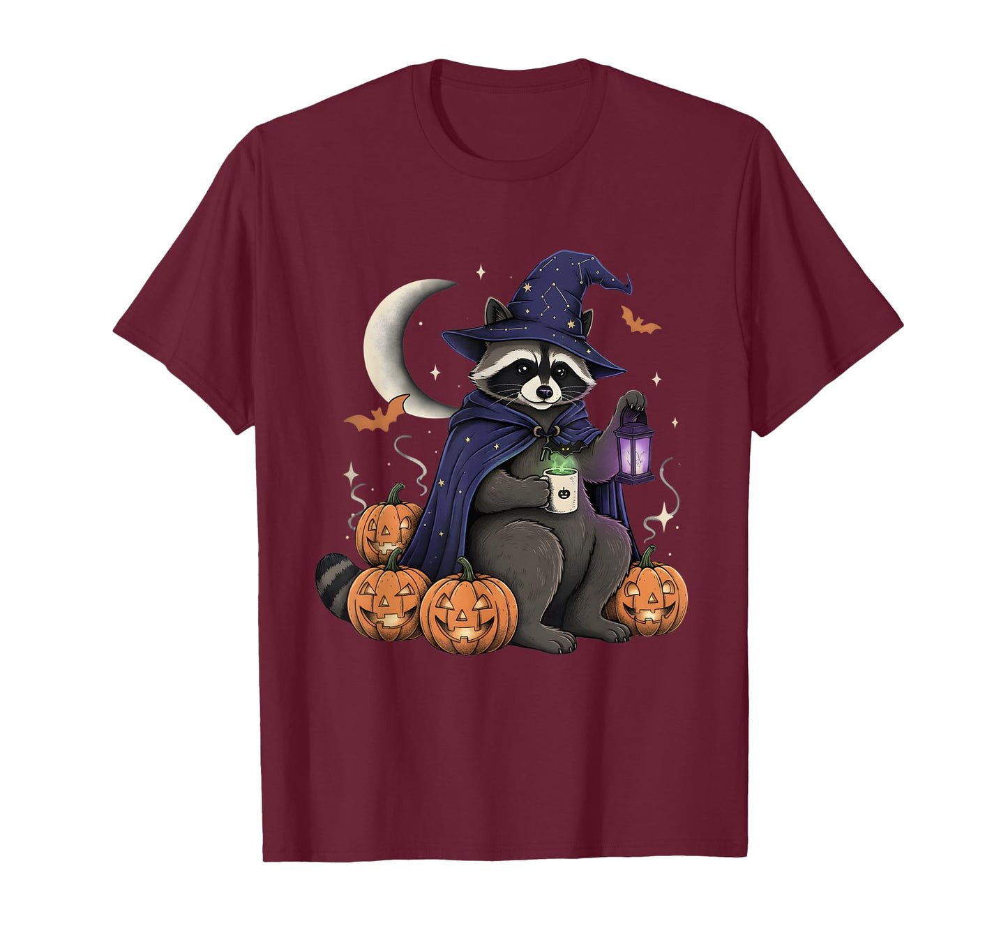 Funny Raccoon Halloween Spooky Costume Ghost Pumpkin Lovers T-Shirt