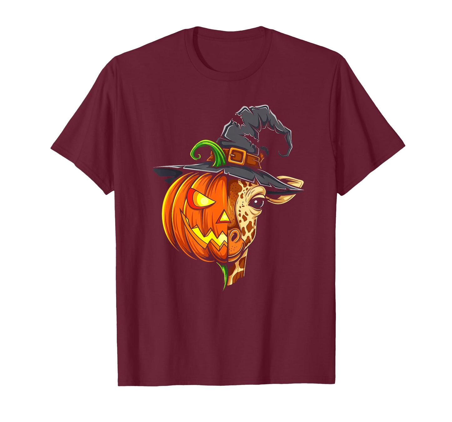 Giraffe Pumpkin Jack O Lantern Halloween Kids Mens Womens T-Shirt