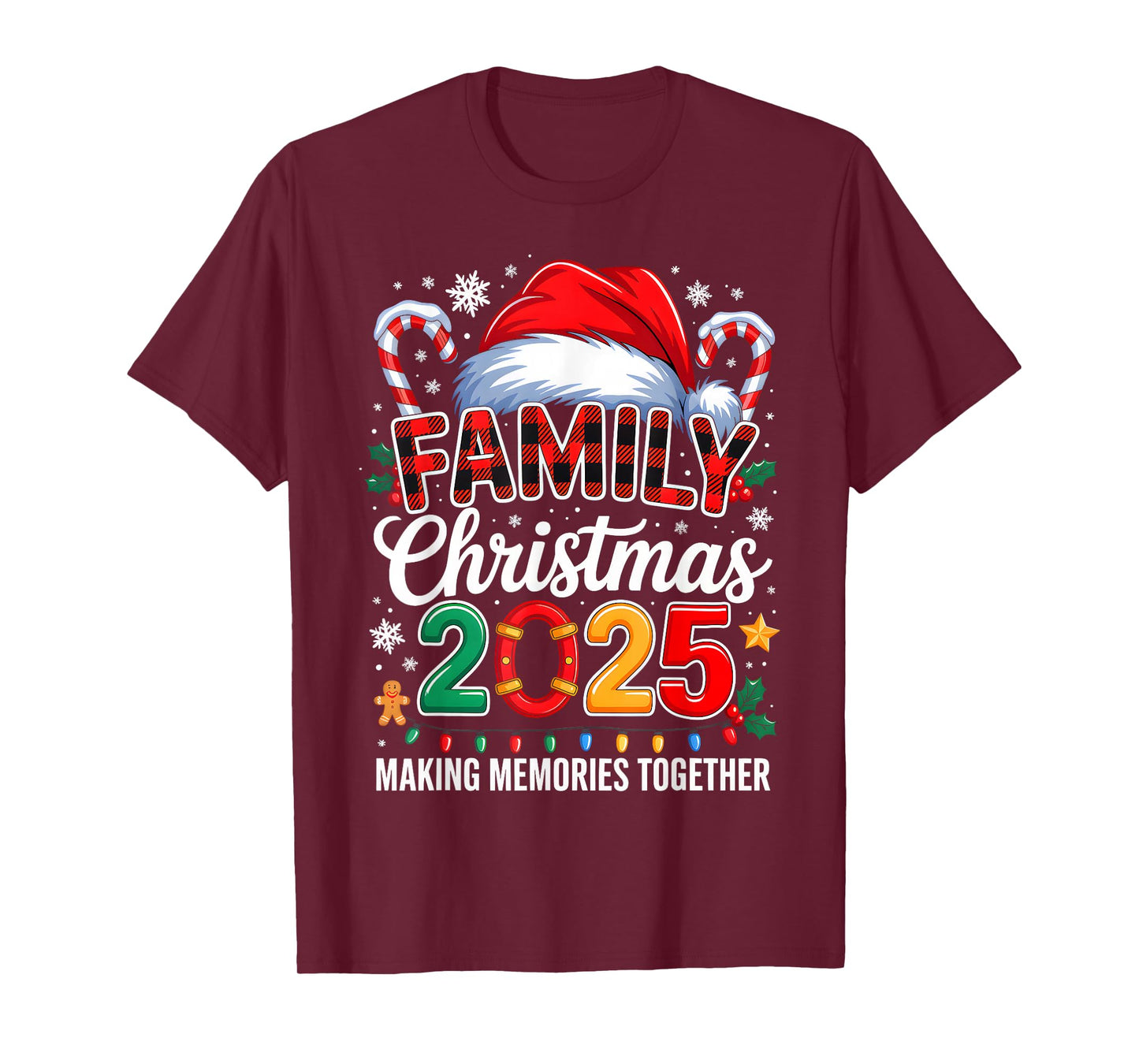 Family Christmas 2025 Matching Squad Santa Elf Funny Xmas T-Shirt