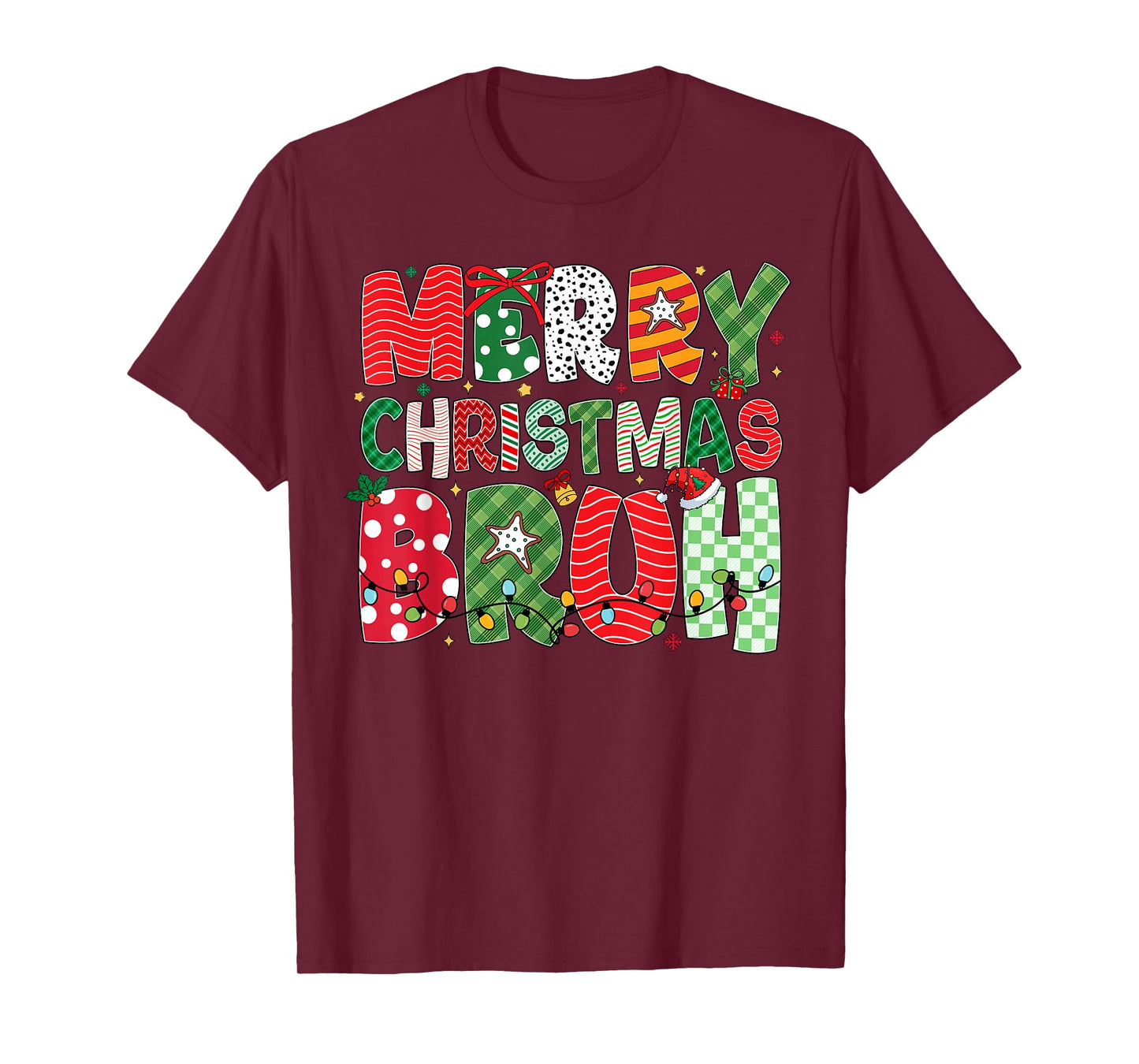 Merry Christmas Bruh Funny Matching Family Men Women Kids T-Shirt