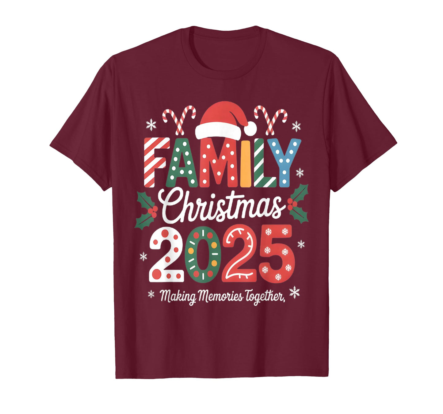Family Christmas 2025 Matching Squad Santa Elf Funny Xmas T-Shirt