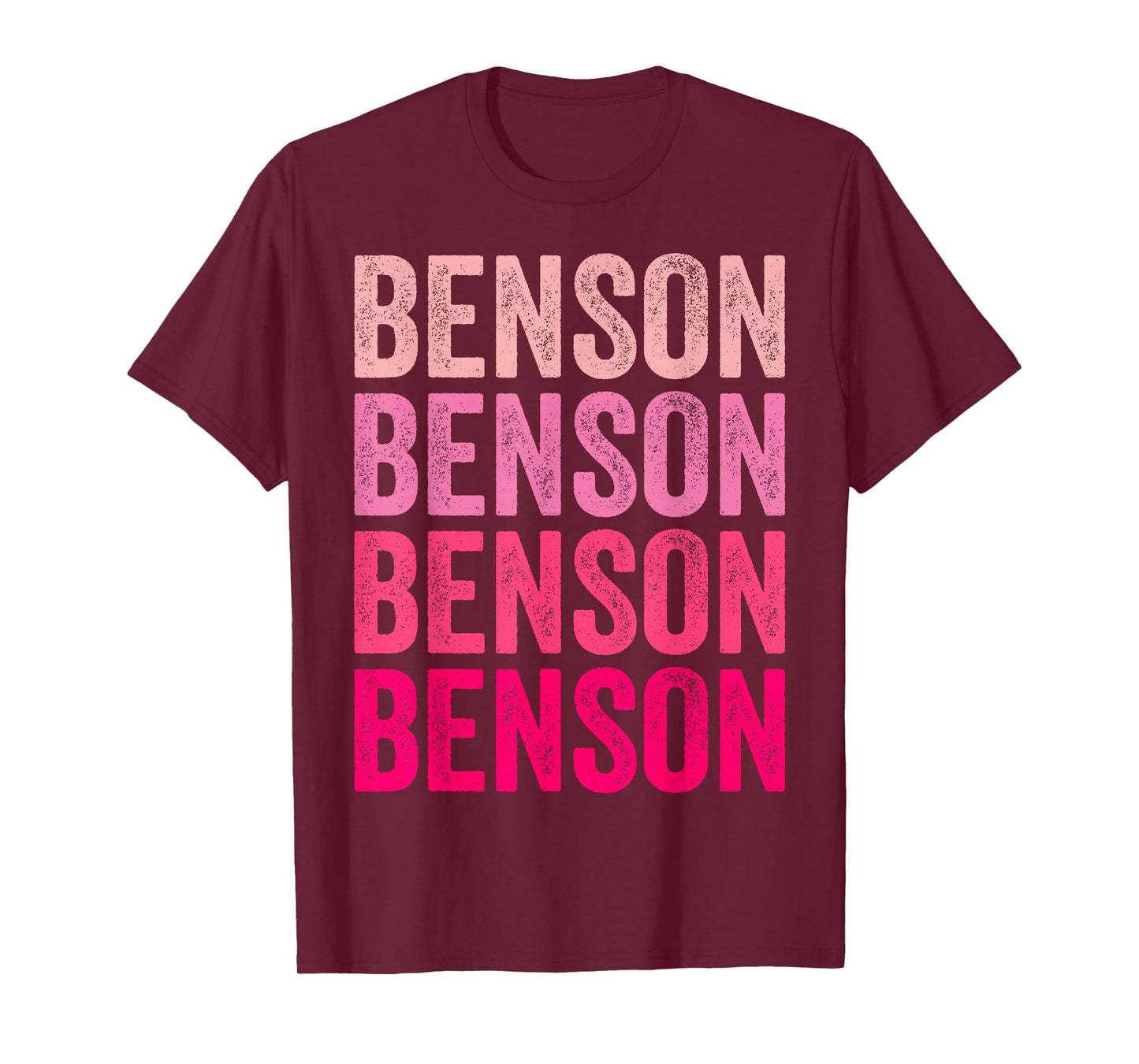 Benson Personalized Name Vintage Retro Girls Woman Man T-Shirt