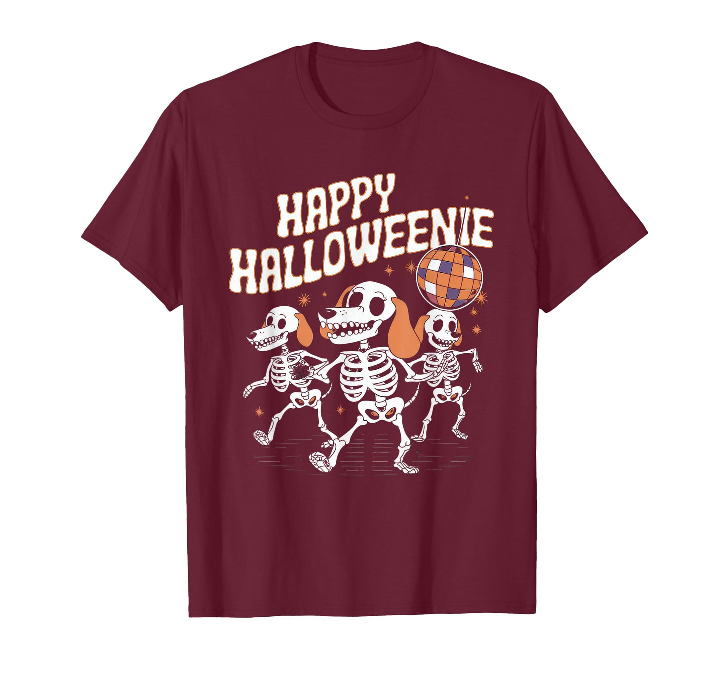 Happy Halloweenie Tshirt Women Men Wiener Monster Party T-Shirt