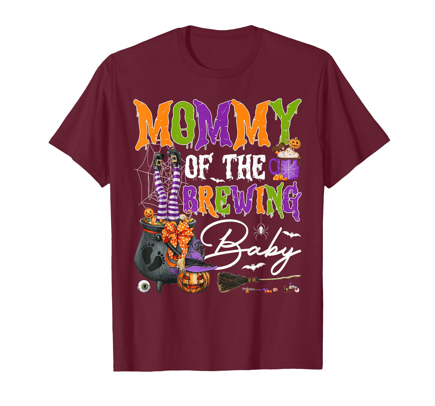 Mommy of The Brewing Baby Halloween Day Pregnant Mom Women T-Shirt