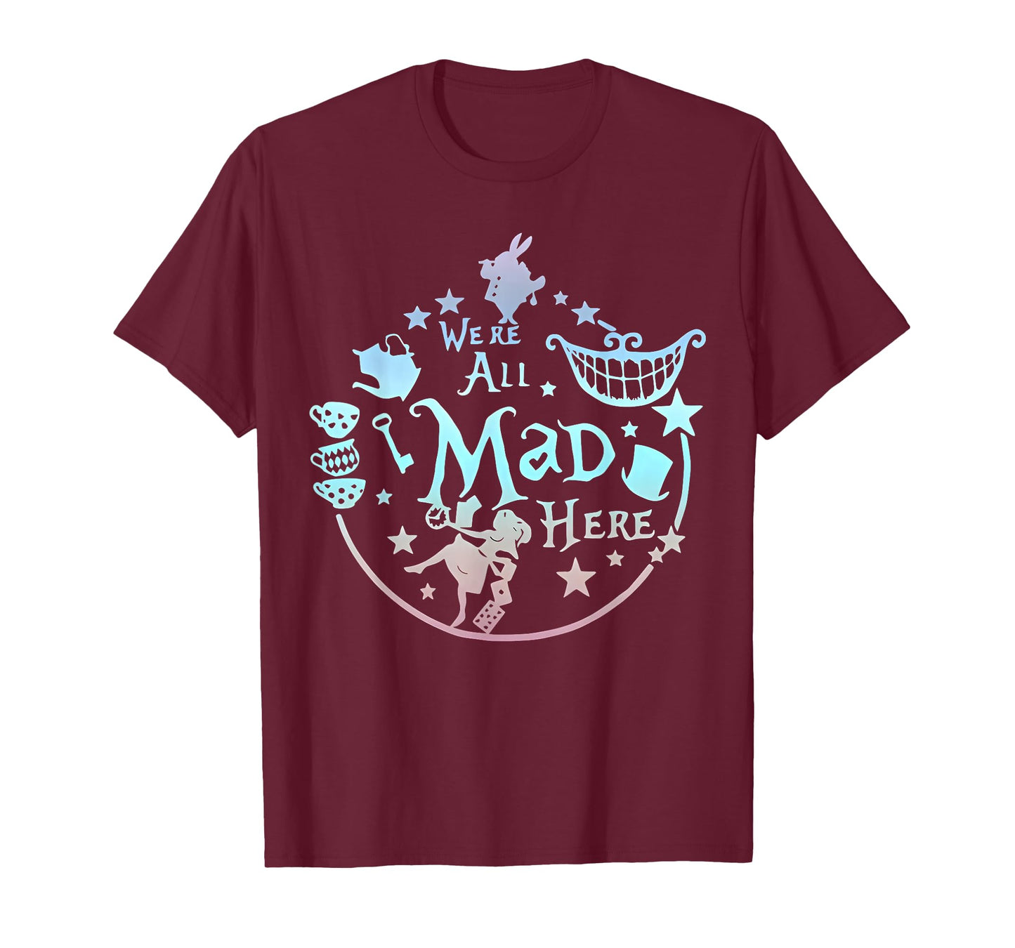 We're All Mad Here Vintage Adventures Vacation Funny Holiday T-Shirt