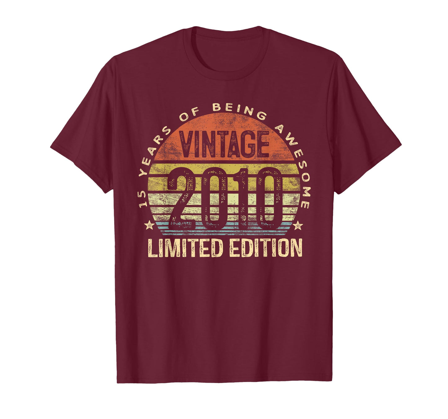 Vintage 2010 Limited Edition 15-Year-Old Gifts 15th Birthday T-Shirt