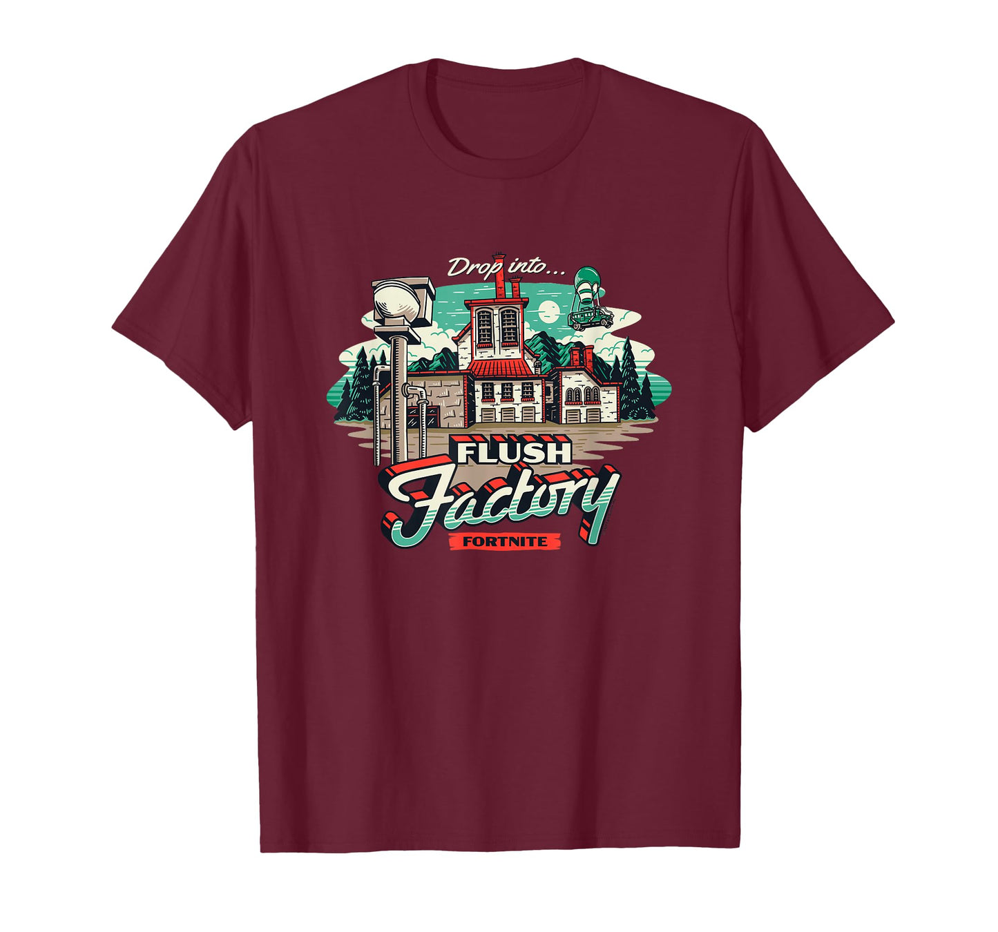 Fortnite Drop Into… Flush Factory Vintage Big Chest Poster T-Shirt
