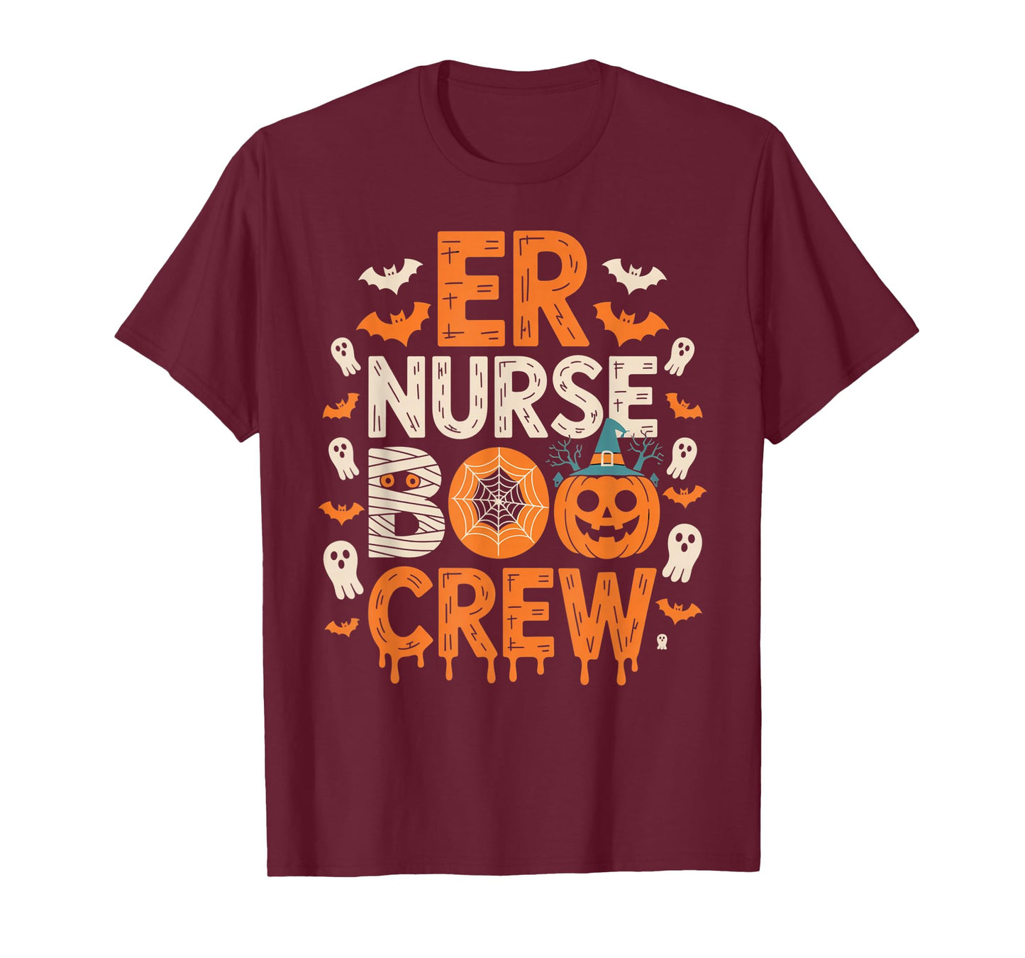 ER Nurse Boo Crew Halloween Matching Spooky Outfit T-Shirt