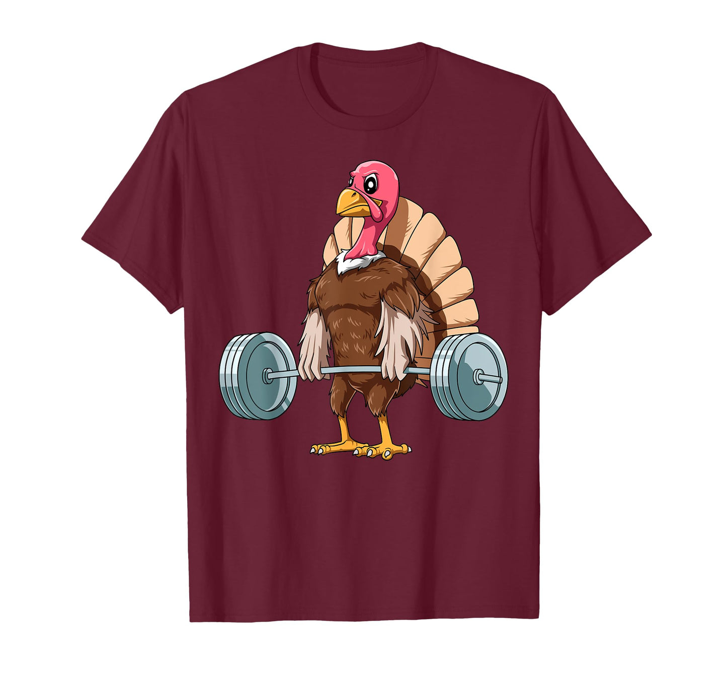 Deadlifting Zoo Thanksgiving Weightlifting Turkey Deadlifting T-Shirt - Black, Small, Unisex, Short Sleeve, Classic Fit, Cotton Blend, Turkey Theme, Gym, Thanksgiving