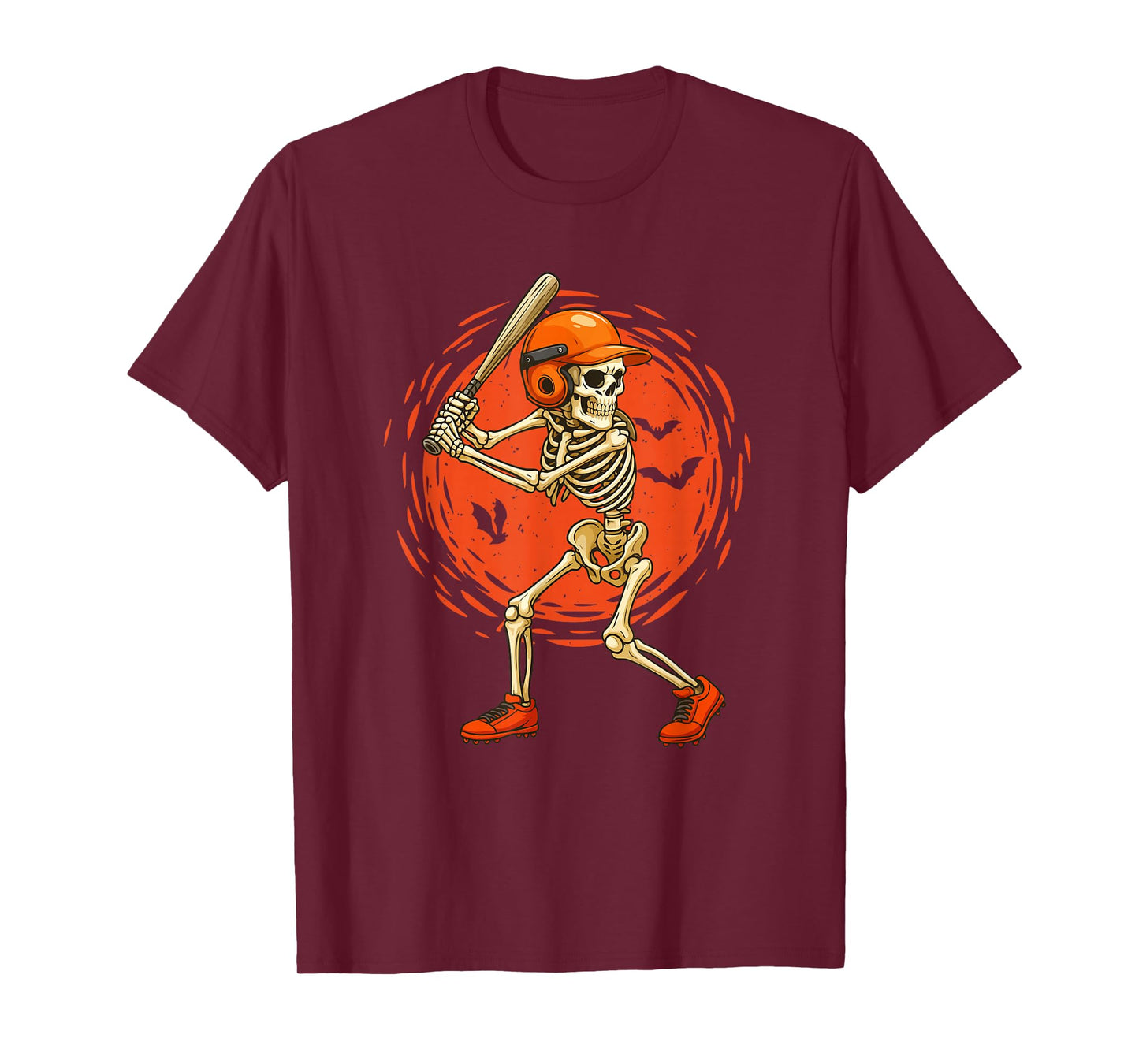 Skeleton Baseball Player - Spooky Halloween Ghost T-Shirt