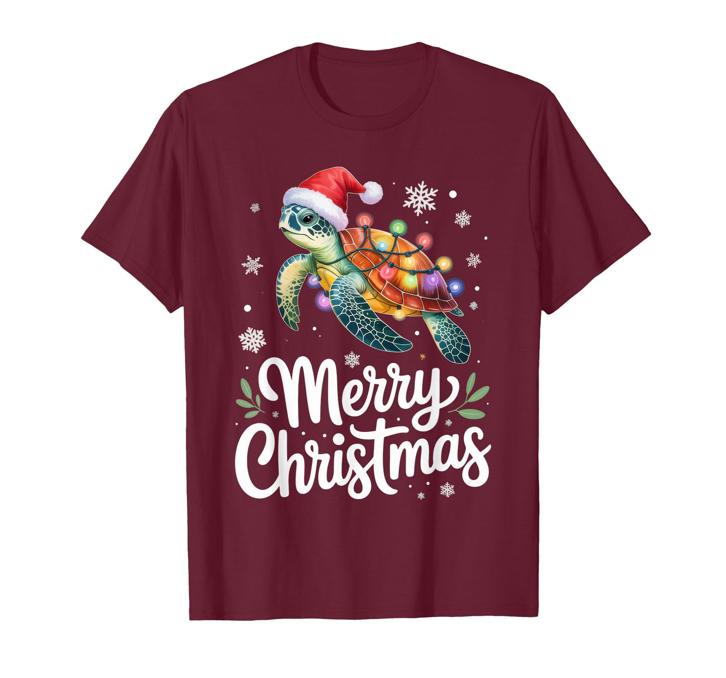 Merry Christmas Sea Turtle Lovers Holiday Cheer T-Shirt