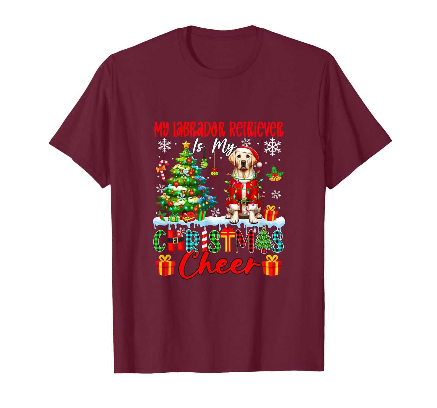 My Labrador Retriever is My Xmas Cheer Funny Santa Dog Owner T-Shirt