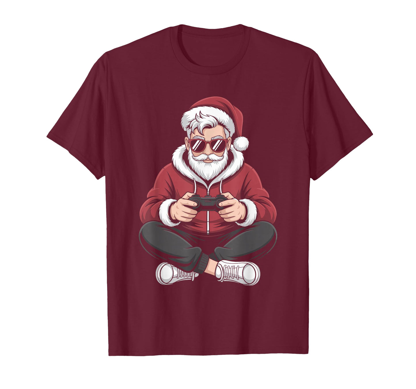 Santa Claus Gamer Christmas Holiday Video Games Gaming Xmas T-Shirt