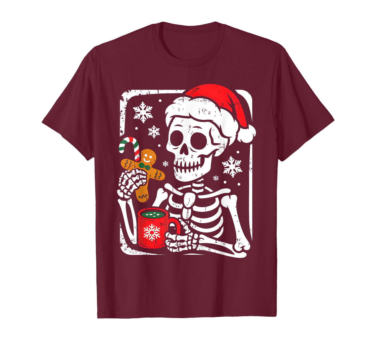 Christmas Skeleton Hot Chocolate Funny Xmas Men Women Kids T-Shirt