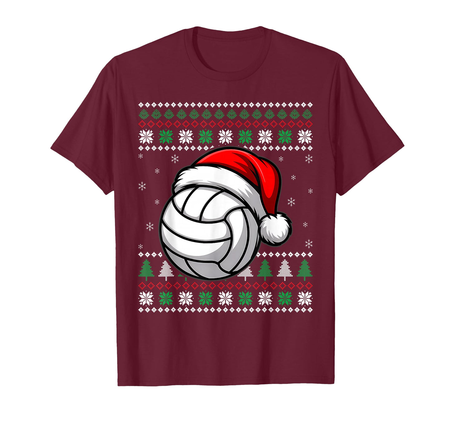 Ball Santa Hat - Christmas Volleyball T-Shirt