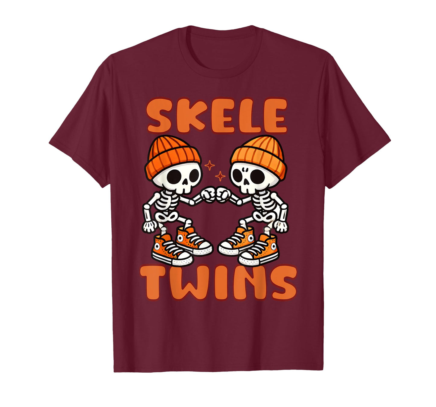 Twin Boys Twinning Halloween Best Friend Matching Skeleton T-Shirt