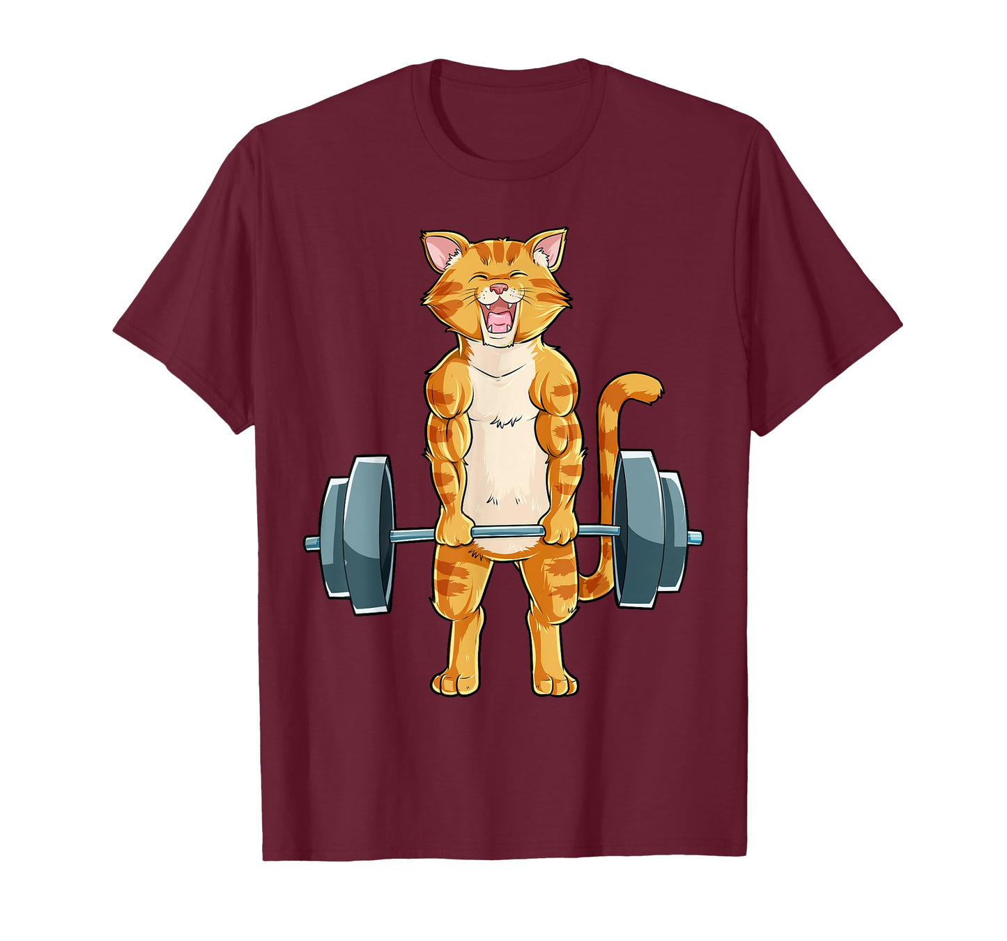 Cat Weightlifting Powerlifting Deadlift Fitness Gym Workout Men Women Girls Kids T-Shirt