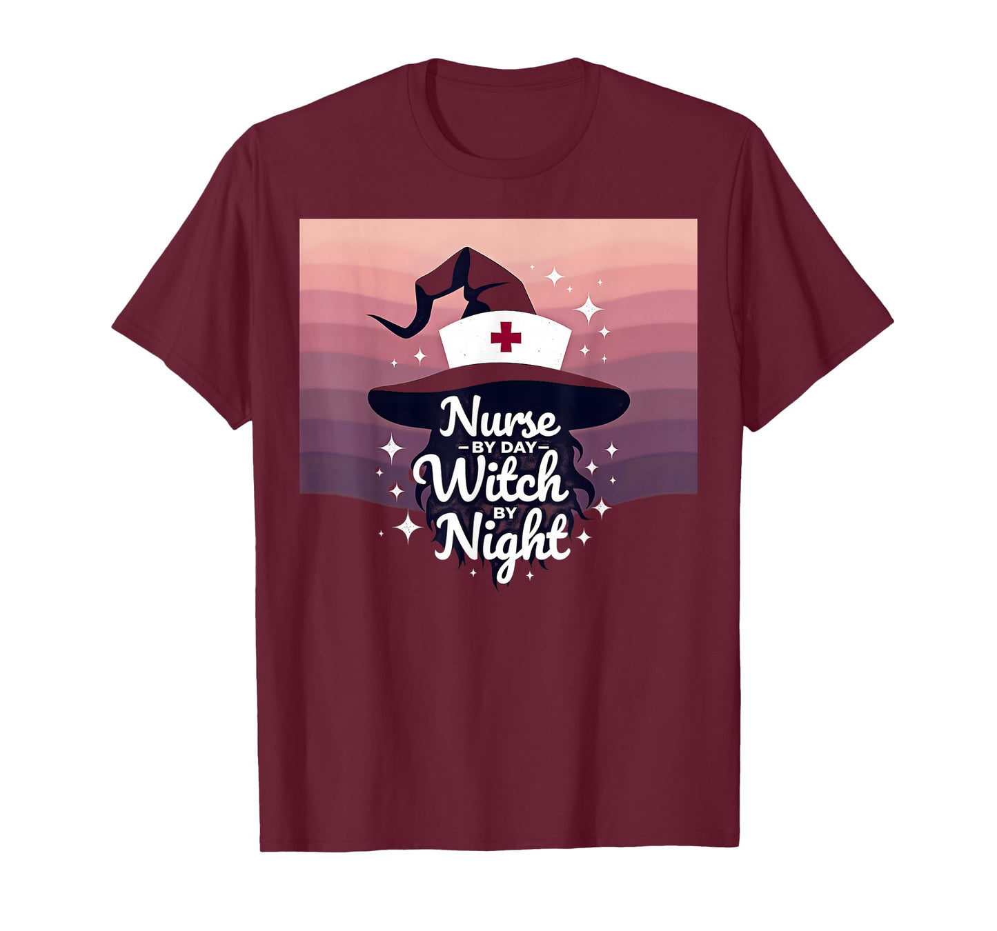 Halloween Nurse by Day, Witch by Night Occupation Theme T-Shirt