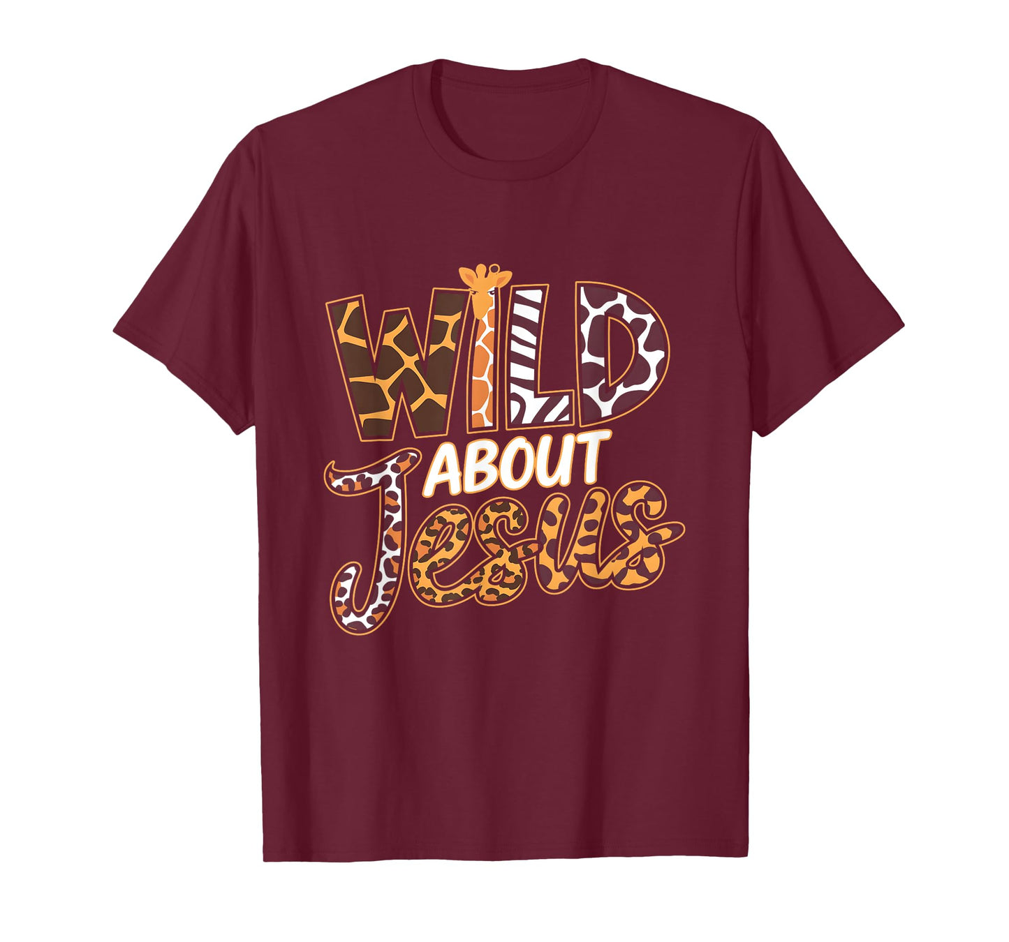 Wild About s Jesus Christian Believer Leopard Zebra Print T-Shirt