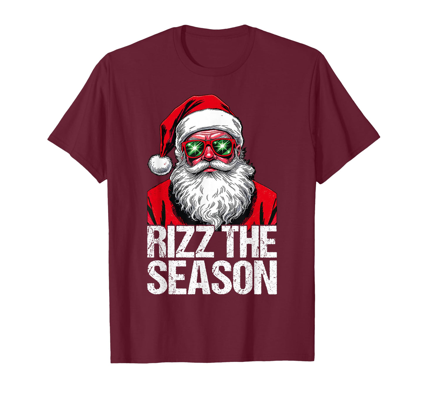 Rizz The Season Christmas Funny Santa Men Teen Boys T-Shirt