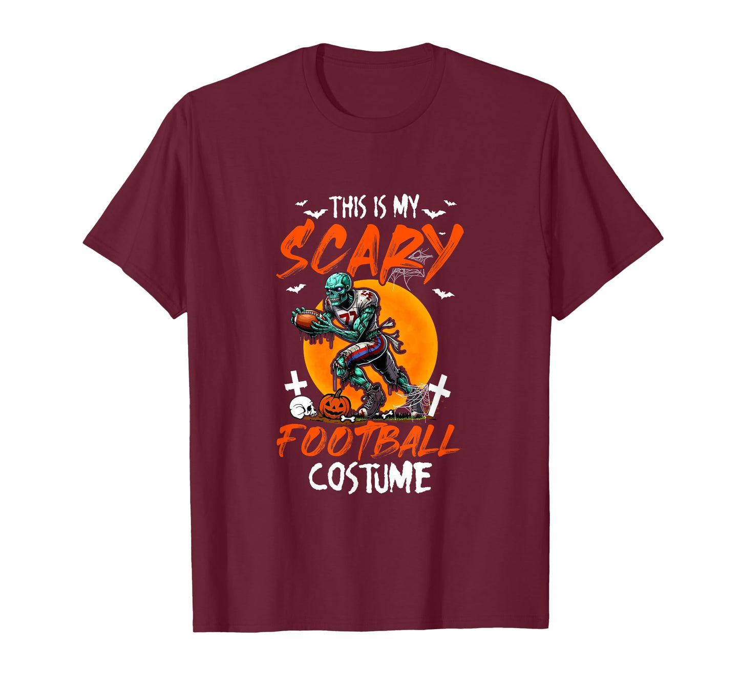 My Scary Football Costume Halloween Player Matching Team T-Shirt