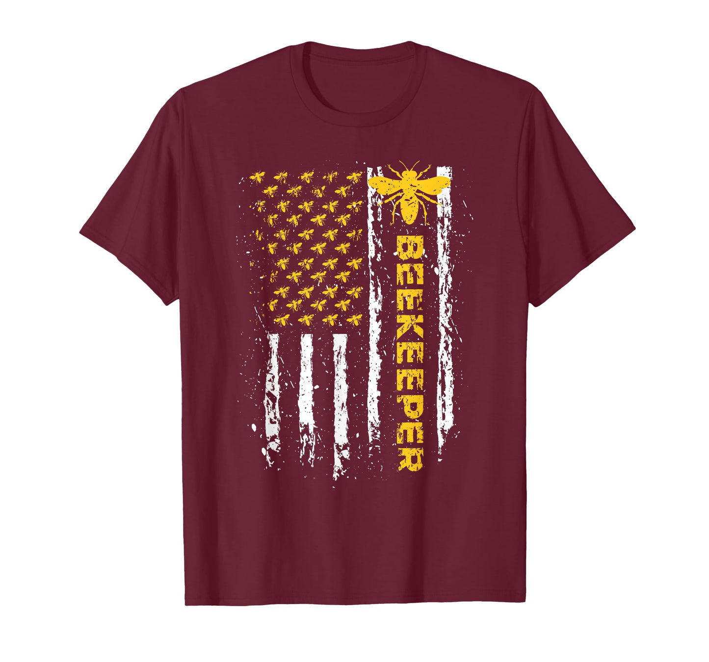 Beekeeper USA Flag Funny Honeybee Beekeeping Bee Patriotic T-Shirt
